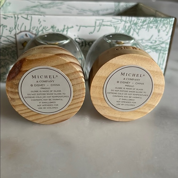 Rare Vtg  DISNEY Mini Snow Globes-Set of 2 by Michel & Co. NIB - Picture 5 of 14